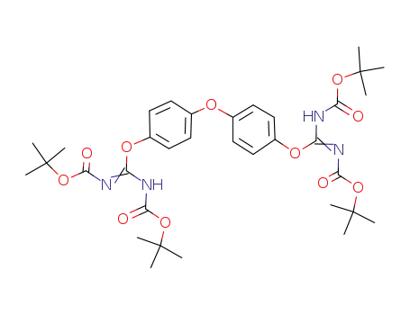 Molecular Structure of 1073524-85-2 (4,4'-bis[N,N'-di(tert-butoxycarbonyl)isoureido]diphenyl ether)