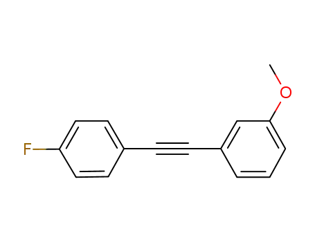 Molecular Structure of 1146207-88-6 (1-fluoro-4-(2-(3-methoxyphenyl)ethynyl)benzene)