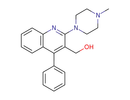 3-Quinolinemethanol, 2-(4-methyl-1-piperazinyl)-4-phenyl-