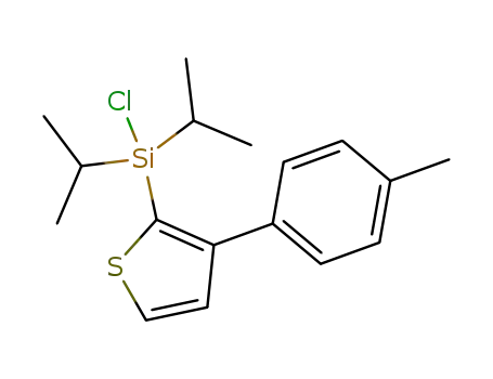 Molecular Structure of 259148-91-9 (2-[chloro(diisopropyl)silyl]-3-(p-tolyl)thiophene)