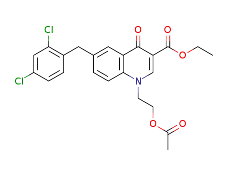 ethyl 1-(2-acetoxyethyl)-6-(2,4-dichlorobenzyl)-4-oxo-1,4-dihydroquinoline-3-carboxylate