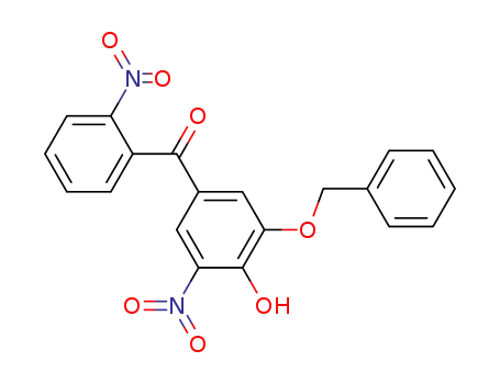 Molecular Structure of 190585-63-8 (Methanone, [4-hydroxy-3-nitro-5-(phenylmethoxy)phenyl](2-nitrophenyl)-)