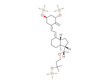 (1S,3aS,7aS)-7a-Methyl-4-[2-[(3S,5R)-2-methylene-3,5-bis-trimethylsilanyloxy-cyclohex-(Z)-ylidene]-eth-(E)-ylidene]-1-[(S)-1-(3-methyl-3-trimethylsilanyloxy-butoxy)-ethyl]-octahydro-indene