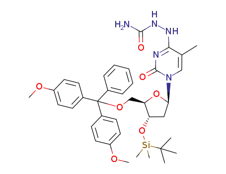 Molecular Structure of 244307-08-2 (N<sup>4</sup>-ureido-5'-O-4,4'-dimethoxytrityl-3'-O-tertbutyldimethylsilyl-5-methyl-2'-deoxycytidine)