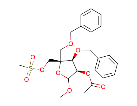 Acetic acid (3R,4S,5S)-4-benzyloxy-5-benzyloxymethyl-5-methanesulfonyloxymethyl-2-methoxy-tetrahydro-furan-3-yl ester