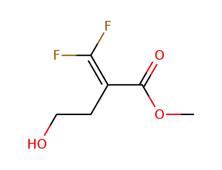 Molecular Structure of 502482-15-7 (Butanoic acid, 2-(difluoromethylene)-4-hydroxy-, methyl ester)