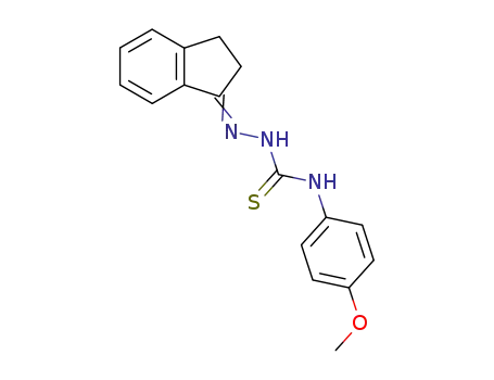 Molecular Structure of 58586-88-2 (1-(1'-indanone)-4-(4'-methoxyphenyl)-3-thiosemicarbazone)