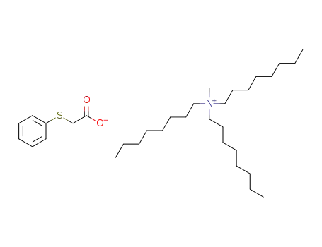 Molecular Structure of 1092451-43-8 (tricaprylmethylammonium (phenylthio)acetate)