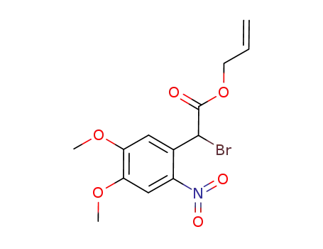 Molecular Structure of 1233875-87-0 (α-bromo-4,5-dimethoxy-2-nitrophenylacetic acid allyl ester)