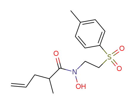 Molecular Structure of 502633-57-0 (4-Pentenamide,
N-hydroxy-2-methyl-N-[2-[(4-methylphenyl)sulfonyl]ethyl]-)