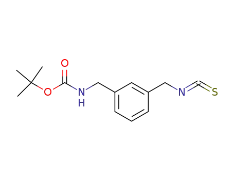 Molecular Structure of 184954-61-8 (Carbamic acid, [[3-(isothiocyanatomethyl)phenyl]methyl]-,
1,1-dimethylethyl ester)