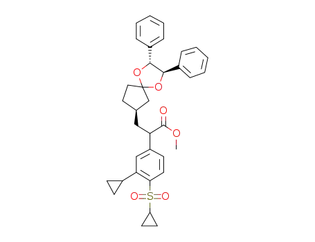 methyl 2-[3-cyclopropyl-4-(cyclopropylsulfonyl)phenyl]-3-[(2R,3R,7R)-2,3-diphenyl-1,4-dioxaspiro[4.4]non-7-yl]propionate