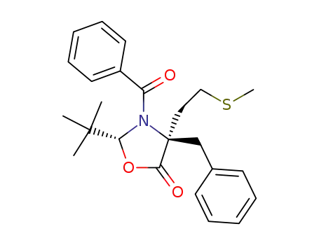 5-Oxazolidinone,
3-benzoyl-2-(1,1-dimethylethyl)-4-[2-(methylthio)ethyl]-4-(phenylmethyl)-,
(2R,4R)-