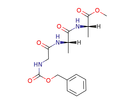 Molecular Structure of 102610-21-9 (L-Alanine, N-[N-[N-[(phenylmethoxy)carbonyl]glycyl]-L-alanyl]-, methyl
ester)