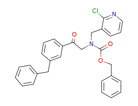 [2-(3-benzyl-phenyl)-2-oxo-ethyl]-(2-chloro-pyridin-3-ylmethyl)-carbamic acid benzyl ester