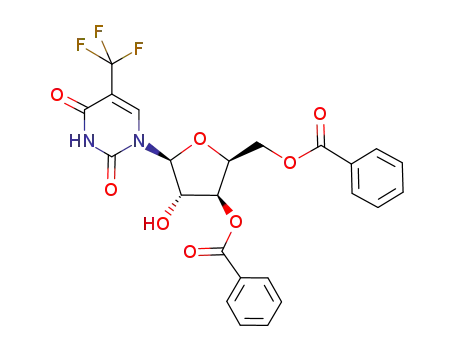 Molecular Structure of 362607-77-0 (1-(3,5-di-O-benzoyl-β-L-xylo-furanosyl)-5-(trifluoromethyl)uracil)