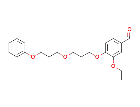 Molecular Structure of 656810-15-0 (Benzaldehyde, 3-ethoxy-4-[3-(3-phenoxypropoxy)propoxy]-)