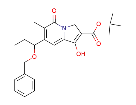 2,3-dihydro-6-methyl-7-[1-(phenylmethoxy)-propyl]-1,5-indolizinedione-2-carboxylic acid 1,1-dimethylethyl ester