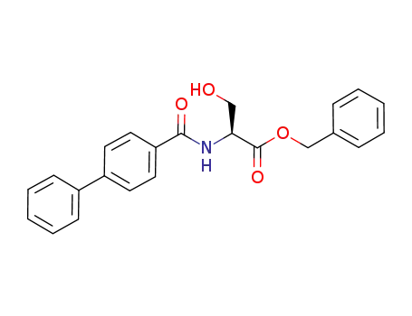 Molecular Structure of 1226954-66-0 ((S)-benzyl 2-biphenyl-4-ylcarboxamido-3-hydroxypropanoate)