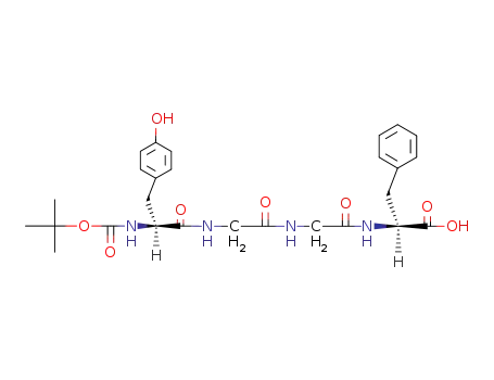 Molecular Structure of 64848-07-3 (L-Phenylalanine,
N-[N-[N-[N-[(1,1-dimethylethoxy)carbonyl]-L-tyrosyl]glycyl]glycyl]-)