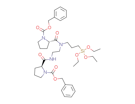 Molecular Structure of 502186-02-9 (N,N'-bis[(S)-N-benzyloxycarbonylprolyl]-N-(2-aminoethyl-3-aminopropyl)triethoxysilylethylenediamine)