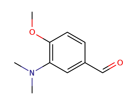 Molecular Structure of 56041-59-9 (Benzaldehyde, 3-(dimethylamino)-4-methoxy-)