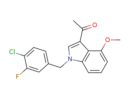 3-acetyl-1-(4-chloro-3-fluorobenzyl)-4-methoxy-1H-indole