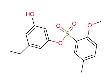 Molecular Structure of 372522-99-1 (2-methoxy-5-methylbenzenesulfonic acid 3-ethyl-5-hydroxyphenyl ester)