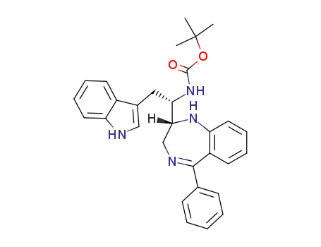 [2-(1<i>H</i>-indol-3-yl)-1-(5-phenyl-2,3-dihydro-1<i>H</i>-benzo[<i>e</i>][1,4]diazepin-2-yl)-ethyl]-carbamic acid <i>tert</i>-butyl ester
