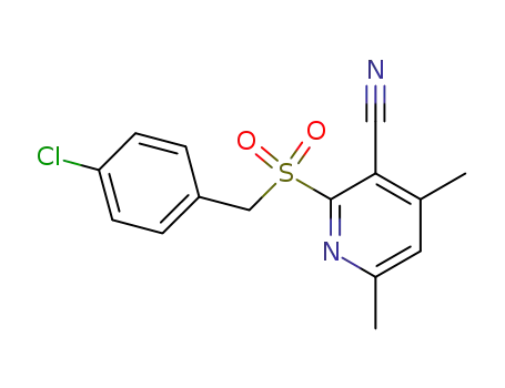 2-{[(4-chlorophenyl)methyl]sulfonyl}-3-cyano-4,6-dimethylpyridine