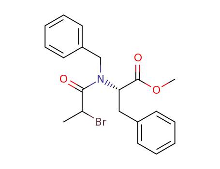 Molecular Structure of 1258512-80-9 ((S)-(n-benzyl-N-(2-bromopropionyl))phenylalanine methyl esters)