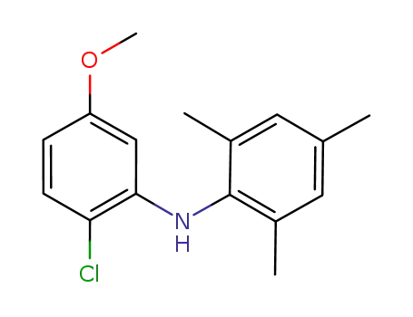 Molecular Structure of 1188930-01-9 (2-chloro-5-methoxy-N-(2,4,6-trimethylphenyl)aniline)