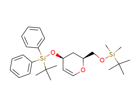 2,6-anhydro-1-O-[tert-butyl(dimethyl)silyl]-4-O-[tert-butyl-(diphenyl)silyl]-3,5-dideoxy-D-threo-hex-5-enitol