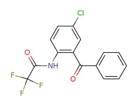 Molecular Structure of 69559-40-6 (N-(2-benzoyl-4-chlorophenyl)-2,2,2-trifluoroacetamide)