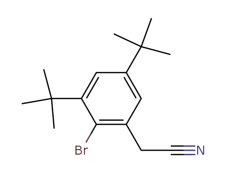 2-bromo-1,5-di-t-butyl-3-(cyanomethyl)benzene