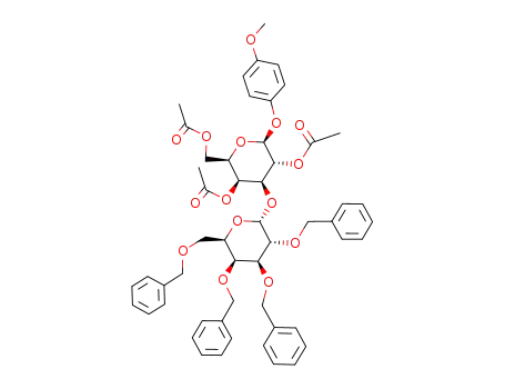 p-methoxyphenyl 2,4,6-tri-O-acetyl-3-O-(2,3,4,6-tetra-O-benzyl-α-D-galactopyranosyl)-β-D-galactopyranoside
