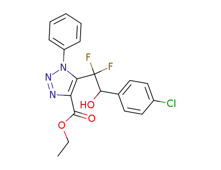 5-(1,1-difluoro-2-hydroxy-2-(4'-chlorophenyl)ethyl)-1-phenyl-1H-1,2,3-triazole-4-carboxylic acid ethyl ester