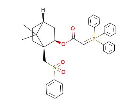 Acetic acid, (triphenylphosphoranylidene)-,
(1S,2R,4R)-7,7-dimethyl-1-[(phenylsulfonyl)methyl]bicyclo[2.2.1]hept-2-
yl ester