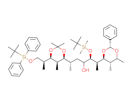 (2R,3S,6S)-3-(tert-Butyl-dimethyl-silanyloxy)-6-{(4S,5R,6R)-6-[(S)-2-(tert-butyl-diphenyl-silanyloxy)-1-methyl-ethyl]-2,2,5-trimethyl-[1,3]dioxan-4-yl}-2-((2R,4S,5S,6R)-5,6-dimethyl-2-phenyl-[1,3]dioxan-4-yl)-heptan-4-ol