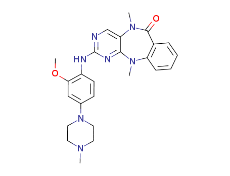 6H- Pyrimido[4, 5- b] [1, 4] benzodiazepin- 6- one, 5, 11- dihydro- 2- [[2- methoxy- 4- (4- methyl- 1- piperazinyl) phenyl] amino] - 5, 11- dimethyl-