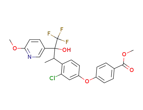 4-{3-chloro-4-[3,3,3-trifluoro-2-hydroxy-2-(6-methoxy-pyridin-3-yl)-1-methyl-propyl]-phenoxy}-benzoic acid methyl ester