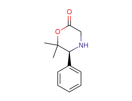 Molecular Structure of 723262-92-8 ((S)-6,6-dimethyl-5-phenylmorpholin-2-one)
