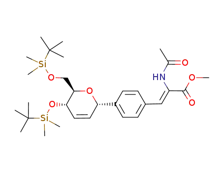 methyl 2-acetamido-3-[4-{4,6-di-O-(tert-butyldimethylsilyl)-2,3-dideoxy-α-D-erythro-hex-2-enopyranosyl}phenyl]propenoate