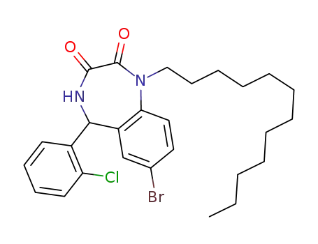 7-bromo-5-(2-chlorophenyl)-1-dodecyl-1,2,4,5-tetrahydro-3H-1,4-benzodiazepine-2,3-dione