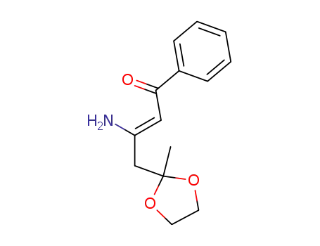 Molecular Structure of 467221-29-0 ((Z)-3-Amino-4-(2-methyl-[1,3]dioxolan-2-yl)-1-phenyl-but-2-en-1-one)