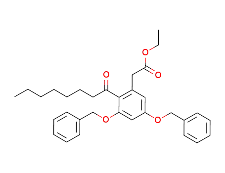 ethyl 2-(3,5-bis(benzyloxy)-2-octanoylphenyl)acetate