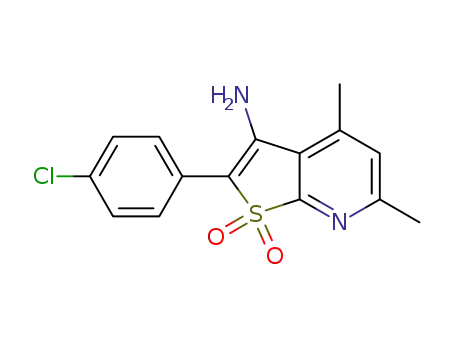 3-amino-2-(4-chlorophenyl)-4,6-dimethylthieno[2,3-b]pyridine 1,1-dioxide
