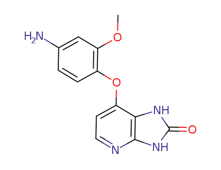 Molecular Structure of 1160825-66-0 (7-(4-amino-2-methoxyphenoxy)-1H-imidazo[4,5-b]pyridin-2(3H)-one)