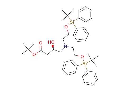 (R)-tert-butyl 3-hydroxy-4-[N,N-bis(2-tert-butyldiphenylsilyloxyethyl)amino]butyrate