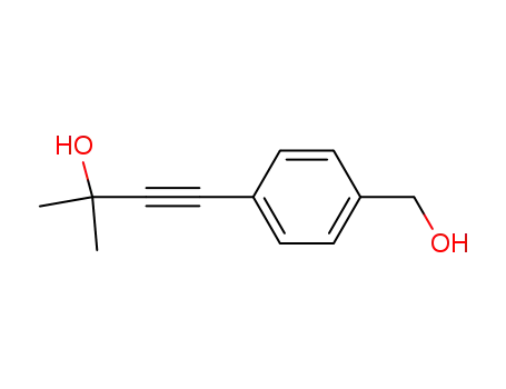 Molecular Structure of 175203-59-5 (4-[4-(HYDROXYMETHYL)PHENYL]-2-METHYLBUT-3-YN-2-OL)
